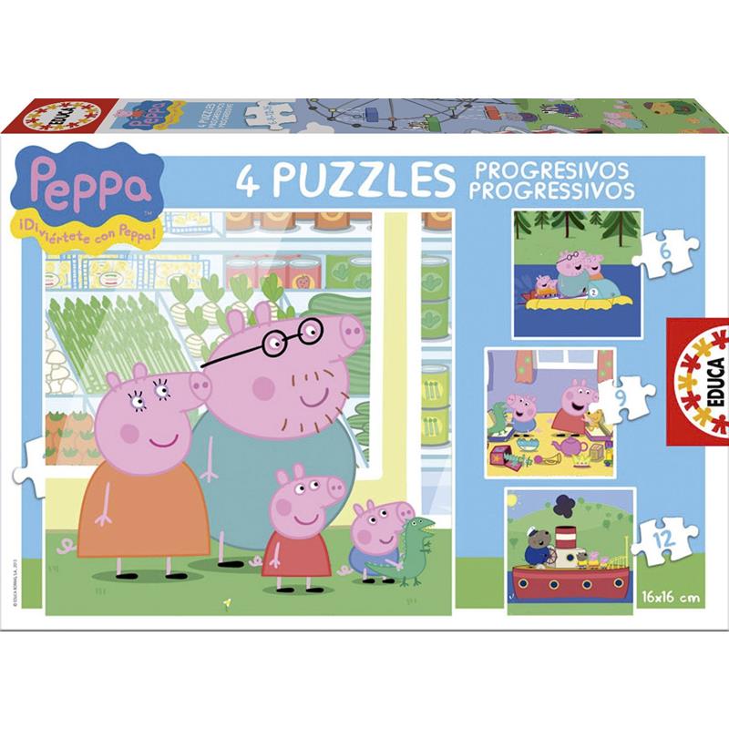 Educa puzzle progressivo Peppa Pig 6-9-12-16