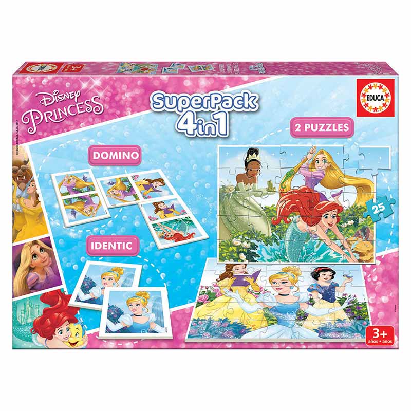 Educa Superpack 4 e 1 juegos Princesas Disney