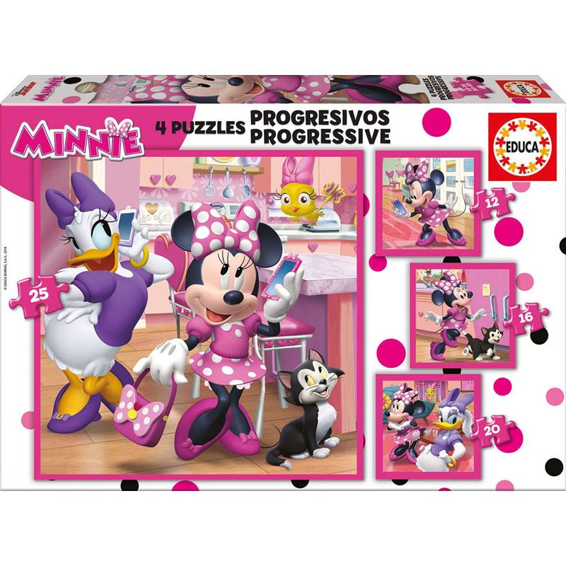 Educa puzzle progresivo Minnie Ayudantes Felices 1