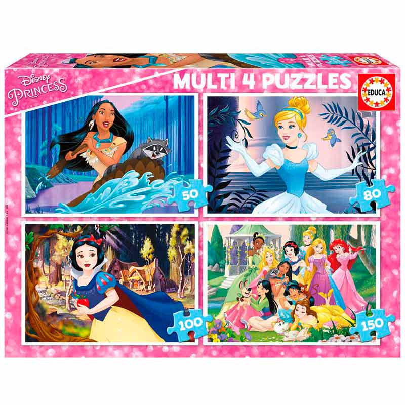 Educa puzzle multi 4 Princesas Disney