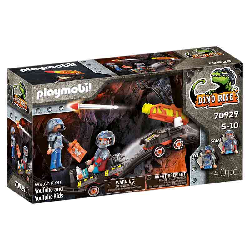 Playmobil dino Rise Dino Mine Carro de Cohetes