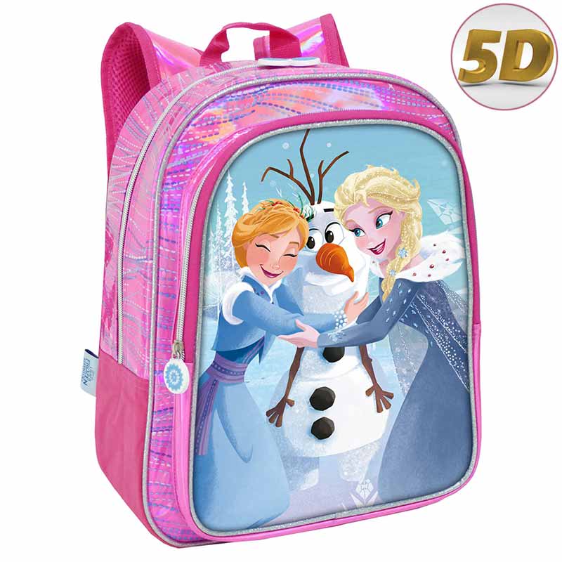 Mochila escolar Frozen con bolsillo 35cm