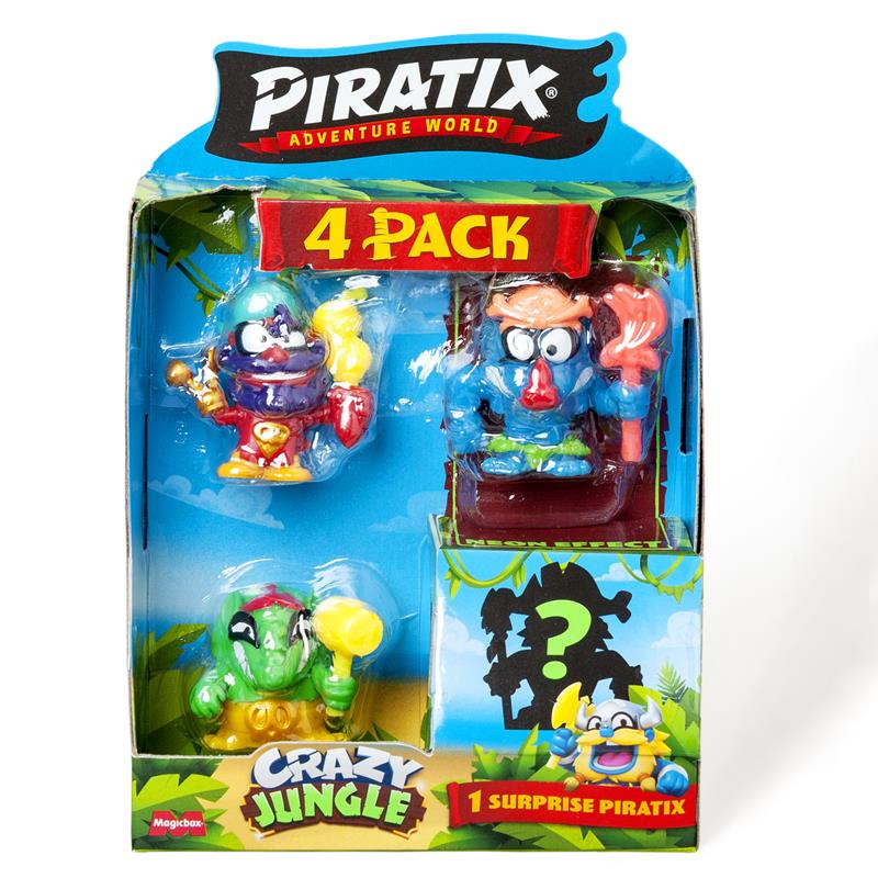 Piratix Crazy Jungle Pack pack 4 figuras