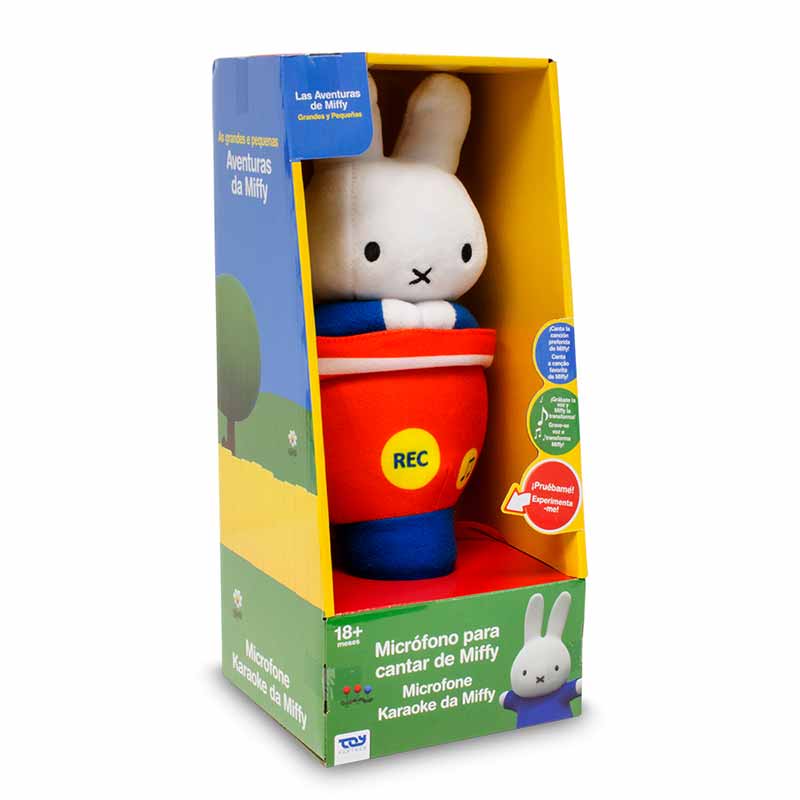 Peluche Miffy con micrófono