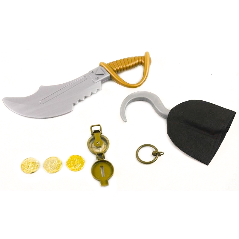 Set pirata espada y garfio 7 piezas