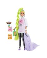 Barbie Extra muñeca pelo verde y mascota