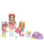 Enchantimals muñeca familia de gatos siameses