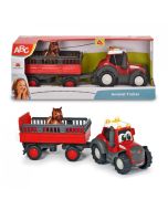 ABC tractor con remolque y animal