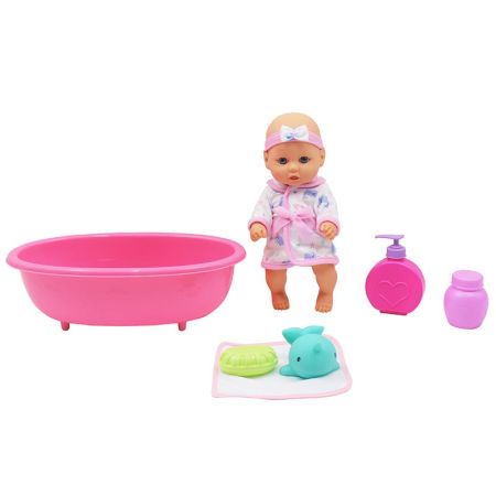 Muñeca Bebé con bañera