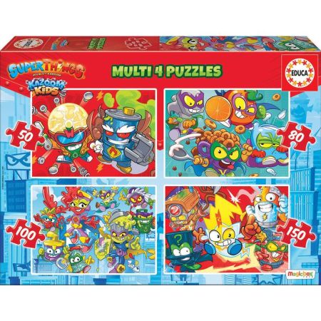 Educa puzzle multi 4 Superthings 50 80 100 150