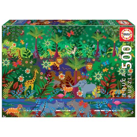 Educa Puzzle 500 selva dinossauros