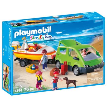 PLAYMOBIL - Family Fun Moto de agua con bote banana +4 años