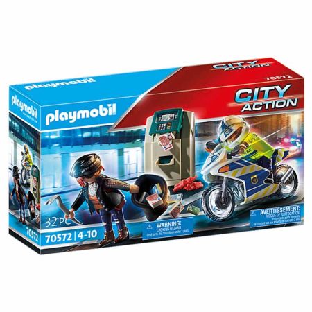 Playmobil City Action moto persecución del ladrón