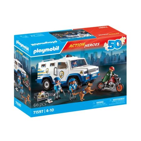 Playmobil 50 aniversario transporte dinero policía