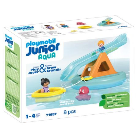 Playmobil Junior aqua isla de baño con tobogán