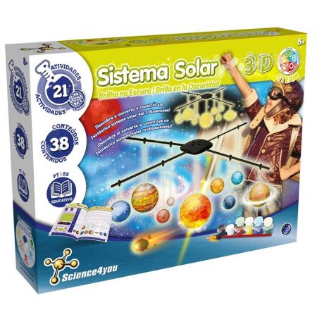 Science4you Sistema solar 3D brillo oscuro
