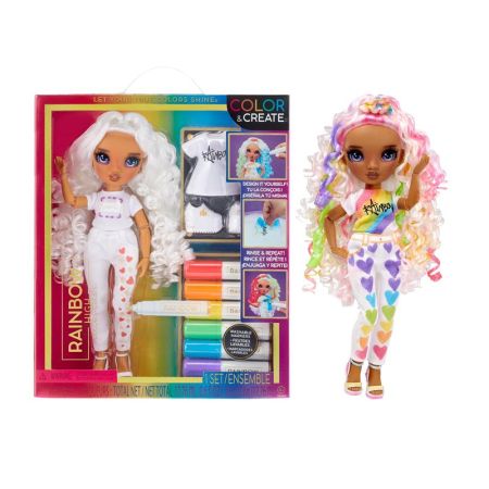 Rainbow High muñeca Color & Create ojos lilas