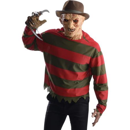 Disfraz camiseta Freddy y máscara adulto