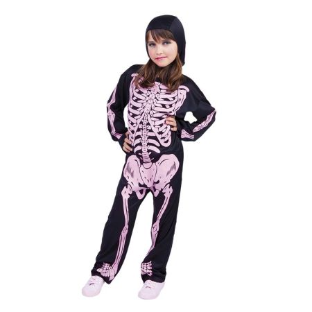 Disfraz esqueleto huesos rosas Infantil