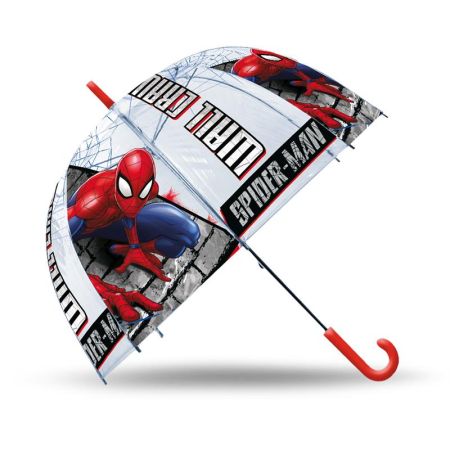 Paraguas Spiderman transparente, manula 46 cm