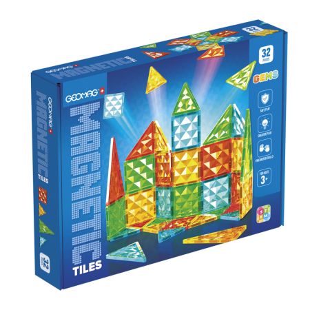 Geomag Magnetics Tiles Gems 32 piezas