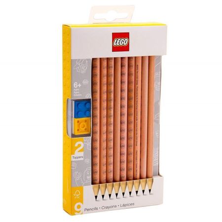 LEGO Pack de 9 lápices nº2 con toppers