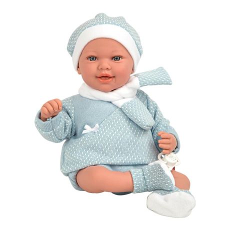 Bebé Elegance 45 cm Adi azul mecanismo de risa