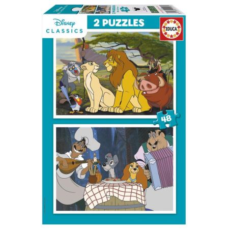 Educa puzzle 2x48 Disney animals