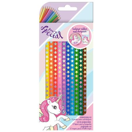 Set lápices de colores unicornio