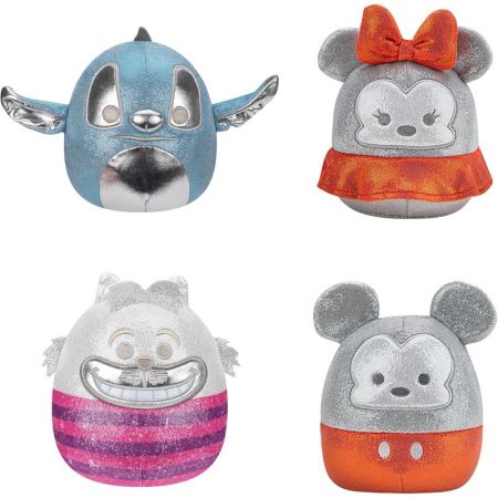 Squishmallows Peluches Disney pack 4 12cm