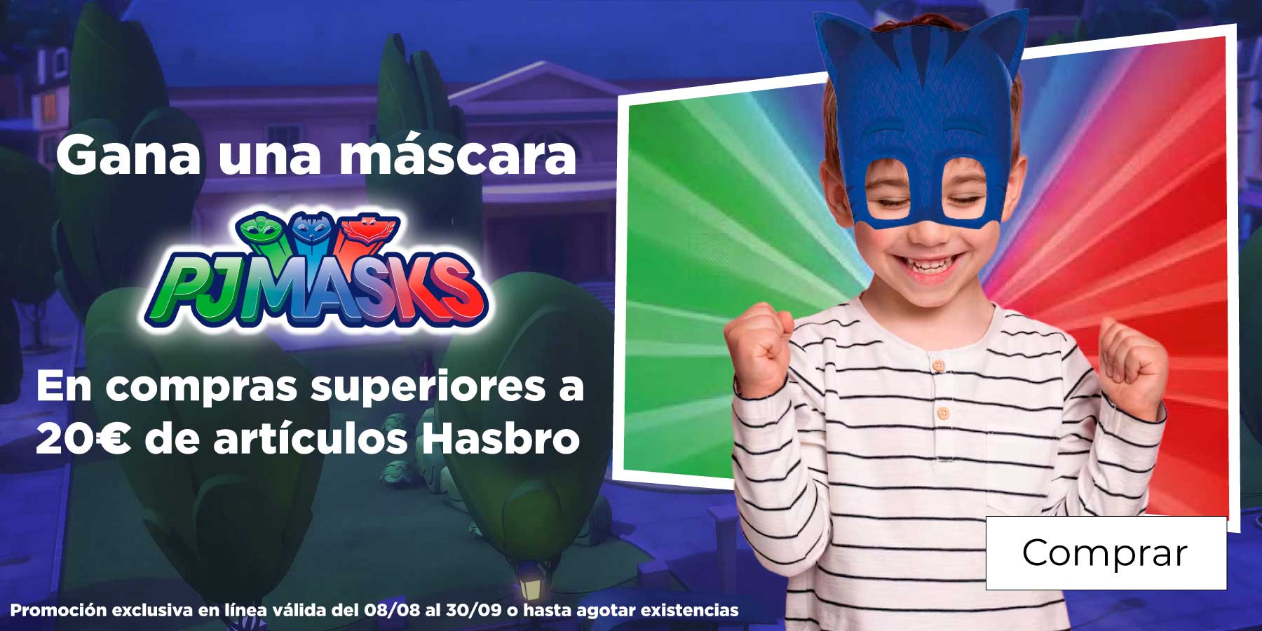 antifaz pj mask de regalo