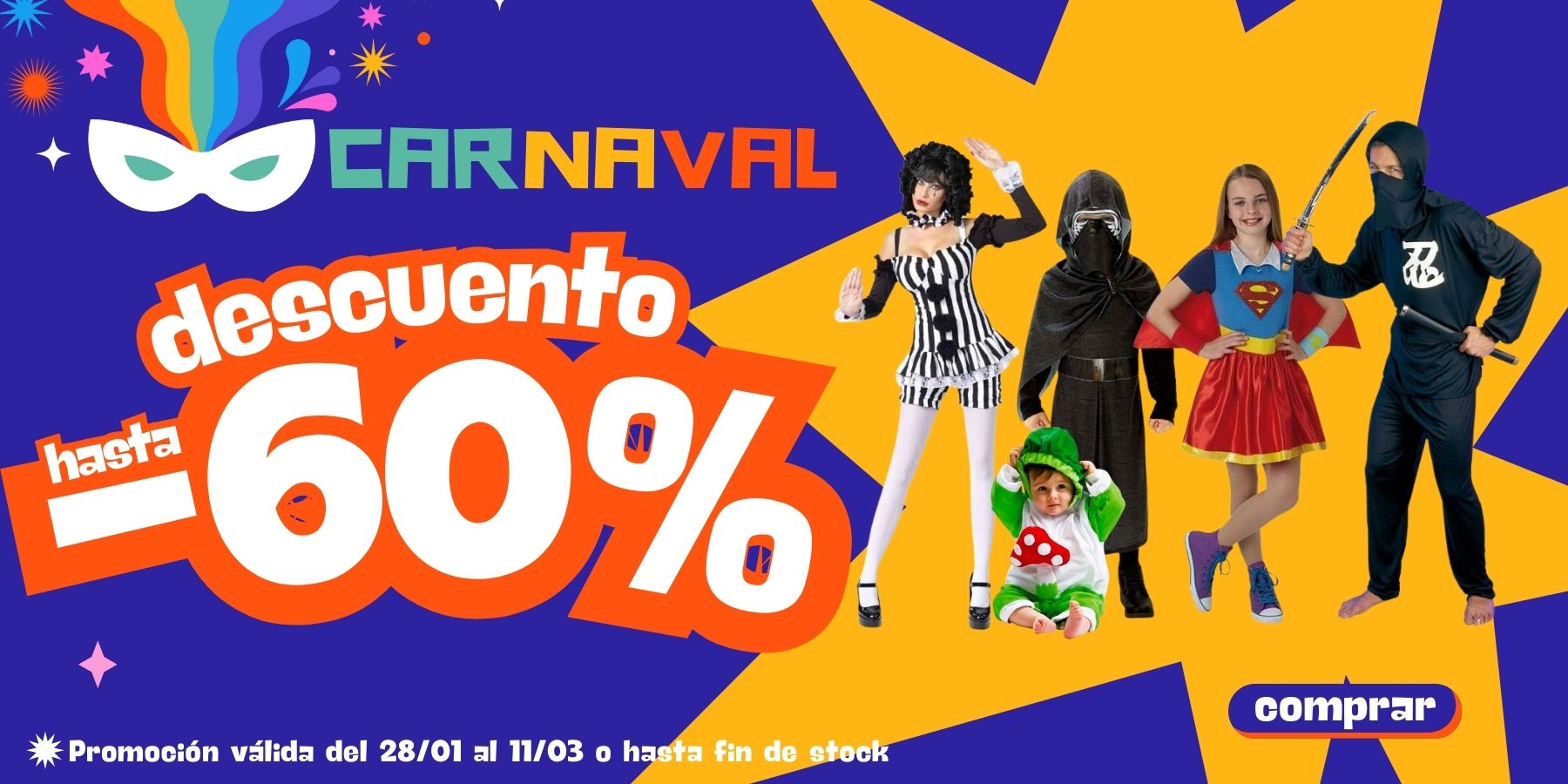 comprar disfraces de carnaval con descuento